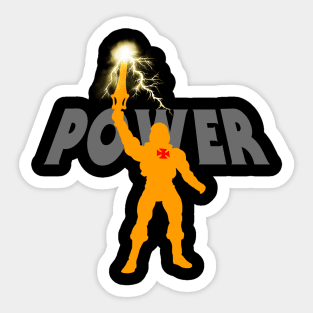 Power (orange silhouette) Sticker